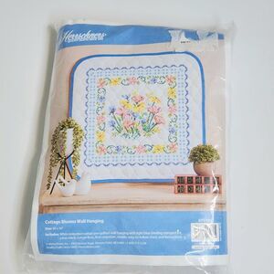 Herrschners® Cottage Blooms Floral Wall Hanging Stamped Cross-Stitch Kit 30 x 30